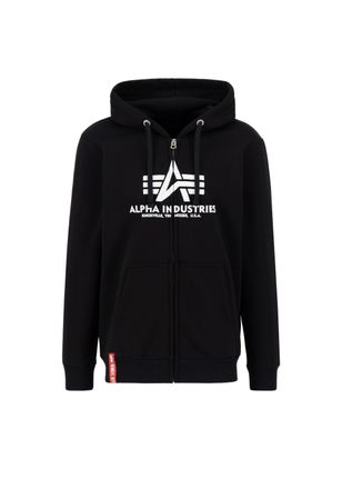 Alpha Industries Hoodie ALPHA INDUSTRIES Basic Zip Hoodie BL PP, Herren, Gr. XXL, schwarz, Obermaterial: 80% Baumwolle, 20% Polyester, regular fit, Sweatshirts Hoodie