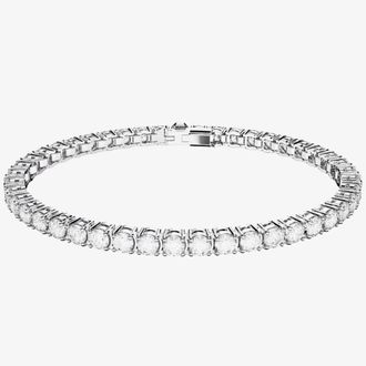 Swarovski Matrix White Tennis Bracelet 5648937 M in Silver | Size: 16.5 cm