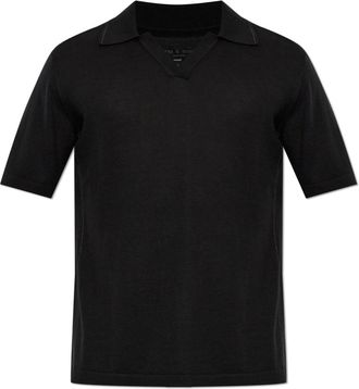 Rag & Bone The Polo - Heren - Polos - Zwart - L - Katoen - Tops