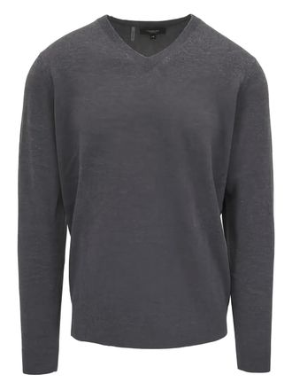 Kinross Cashmere V-neck sweater - men - Cashmere - M - Grey