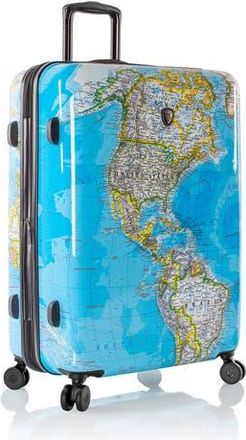 Heys Journey 3G 30 Inch Fashion Spinner Luggage in Blue Maps at Nordstrom