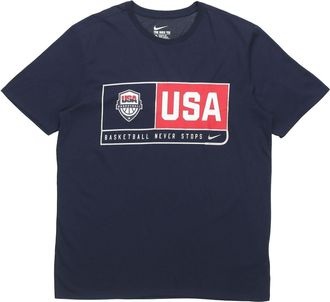 Nike Basketball Training Sports Printing Round Neck Short Sleeve Navy Blue Dark blue 768826-451