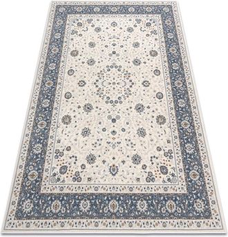 RugsX Rugsx - Alfombra Nain Marco Ornamento 7179/51943 Beige / Azul Oscuro Beige 120x170 Cm