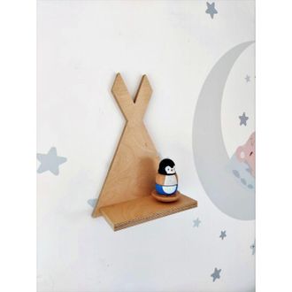 OEM Estanter&iacute;a Tipi, Madera Maciza Contrachapada, Motivo Natural