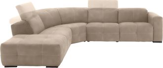 Egoitaliano Ecksofa »Sauvanne, Designsofa der Extraklasse, elegant und bequem« wahlweise mit elektrischer Relaxfunktion, Kopfteilverstellung