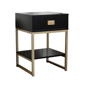 Melody Maison One Drawer Bedside Table - Elle Black Range