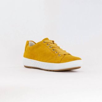 Ara Womens Alexandria Lace Up Sneaker In Yellow