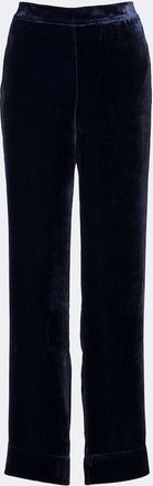 Asceno London velvet wide-leg pants