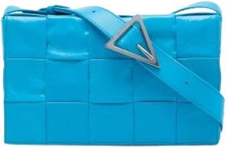 Bottega Veneta Pre-owned Cassette Schoudertas - Dames - Vintage Schoudertas - Blauw - ONE Size - Leer - Vintage