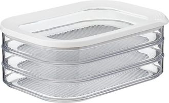 OEM Caja Para Charcuter&iacute;a De 3 Niveles - Caja De Almacenamiento Para Refrigerador Para Embutidos - Tres Recipientes Separados - Apta Para Lavavajillas - 2