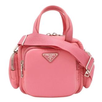 Prada Pre-owned Nylon Handbag Mini Bag - Dames - Pre-owned - Roze - Maat: ONE Size Nylon