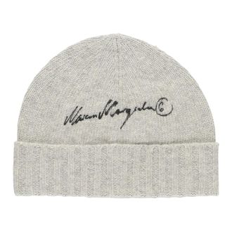 Maison Margiela Accessoires, unisex, Grijs, S, Wol, Wool Beanie