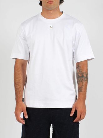 Fendi T-shirt basic Fendi in cotone con logo