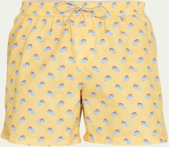 Loro Piana Mens Bay Toys-Print Swim Shorts