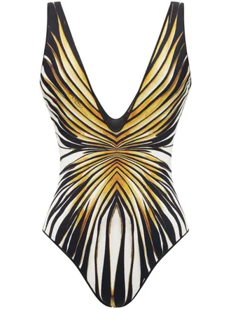 Roberto Cavalli Ray of Gold-print swimsuit