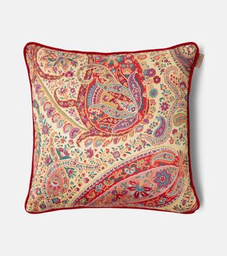 Etro Maranta paisley cotton cushion