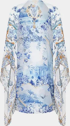 Camilla The Porcelain Parlour Silk Chiffon Shrug