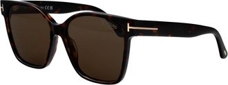 Tom Ford Iris-02 Zonnebril - unisex - Zonnebrillen - Bruin - 56 MM - Accessoires