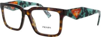 Prada Ladies Brown Rectangular Eyeglass Frames PR10YV2AU1O154
