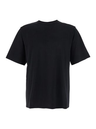 Rick Owens Brad Black Crewneck T-Shirt With Rear Stitching In Cotton Man