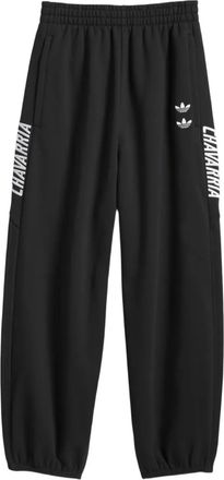 Willy Chavarria x Adidas embroidered logo drawstring trak pants - Black
