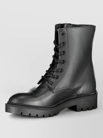 Calvin Klein synthetic leather lace-up boots