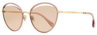 Jimmy Choo London Womens Cut-Out Sunglasses Malya/S KON2S Nude Glitter/Gold 59mm