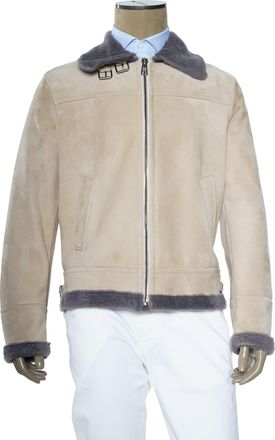 Hettabretz Suede Belted Shearling Overcoat