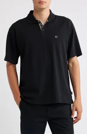 Brixton Anton Cotton Polo in Black at Nordstrom, Size Xx-Large
