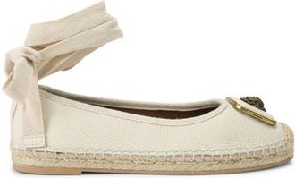 Kurt Geiger Pimlico Espadrille Ankle Wrap Ballet Flat in Natural at Nordstrom, Size 6.5Us