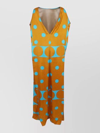 Dries Van Noten long satin dress open back design