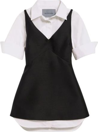Balenciaga Hybrid Shirt Dress - Dames - Korte kleedjes - Zwart - S - Kleedjes