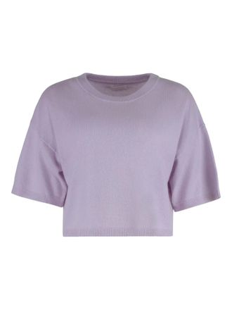 Sablyn Miles short-sleeve cashmere top - women - Cashmere - M - Purple