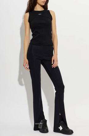 Off-white Top With Embroidered Logo, Womens, Black