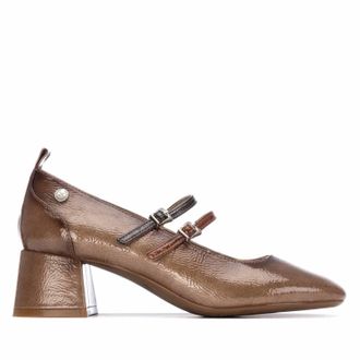 Xti Womens Patent Leather Mary Jane Heel In Beige