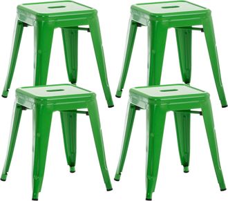 Clp Set De 4 Taburetes Bajos Armin Verde