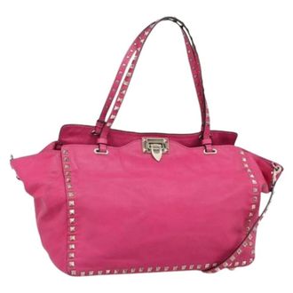 Valentino Pre-owned Tote Bag - Dames - Pre-owned - Roze - Maat: ONE Size Leer