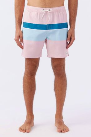 O'Neill Block Volley Elastic Waist 17 Swim Trunks In Pink Dust