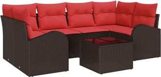 vidaXL Conjunto De Sof&aacute; De Jard&iacute;n 7 Uds. 6-n&uacute;mero De Plazas Vidaxl
