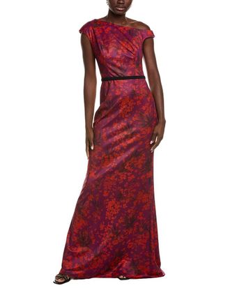 Rene Ruiz Printed Fit & Flare Gown