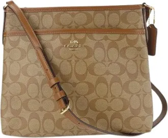 Coach Pre-owned Cross Body Bags, female, Brown, Size: ONE SIZE Pre-owned Canvas Shoulder Bag