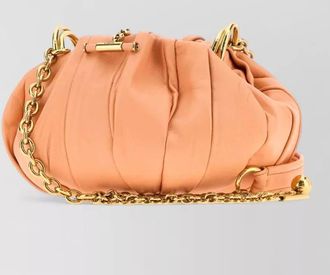 Chlo&eacute; na lamb leather clutch bag