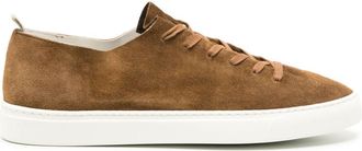 Officine Creative Leggera 001 suede sneakers - men - Calf Suede/Rubber/Calf Leather - 44 - Brown
