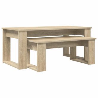 vidaXL Juego De Mesas De Centro 2 Pcs Roble Sonoma Vidaxl