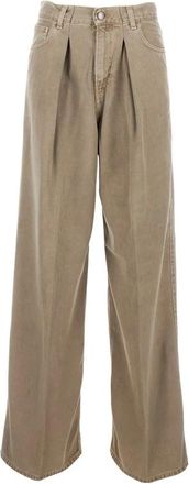 Haikure Wide Trousers, female, Brown, Size: W28 Wide Trousers