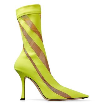 Jimmy Choo London X Mugler 100 Spiral Sock Ankle Boots, Brand Size 36 ( US Size 6 )