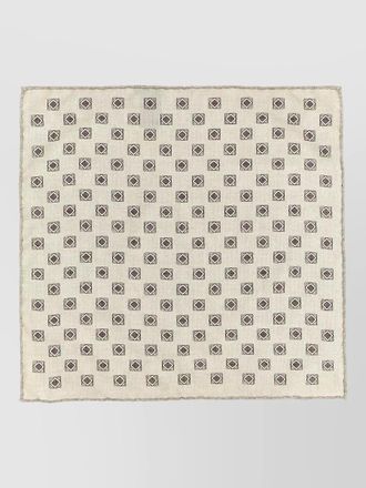 Brunello Cucinelli silk geometric-print pocket scarf