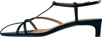 Jil Sander Cage Leather Sandals - female - Jil Sander - High Heel Sandals - Black - 4 UK - Shoes