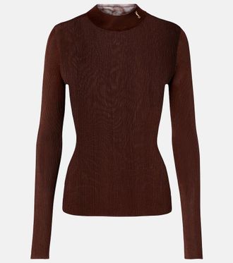 Saint Laurent Top in seta a coste