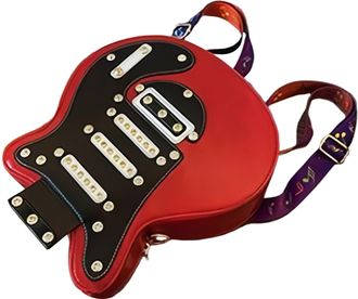 Generic Backpack for Women, Guitar Design Handbag & Travel Backpack, Trendy Shoulder Bag, Large Volume, Lightweight for Mobile Phone, School, Work, Travel, re